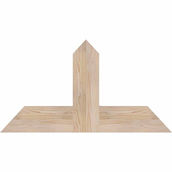 Ekena Millwork Portland Smooth Timber Gable Bracket, Douglas Fir, 36"W x 19"H x 1 1/2"D x 5 1/2"F, 13/12 Pitch GBW036X19X0206POR00SDF - main